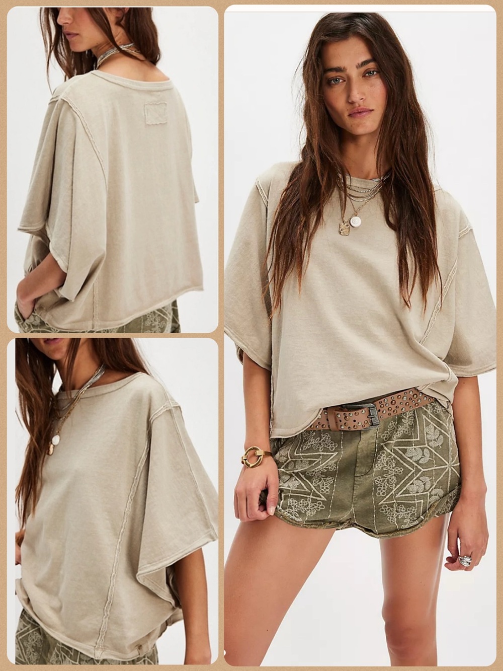 ☀️(460) NWT We The Free Next Level Tee. Tan. Medium